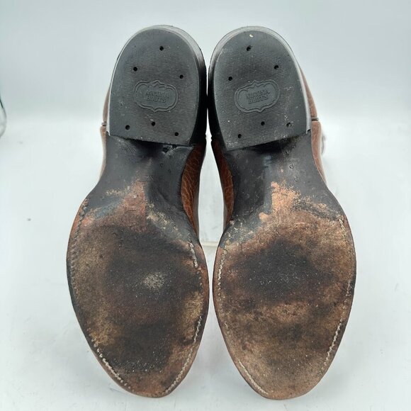 Nocona Men Size 9D Brown Leather Pull On Cowboy Western Boot - Picture 8 of 14